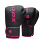 Боксерські рукавички RDX F6 Matte Pink 10 oz (BGR-F6MP-10OZ)