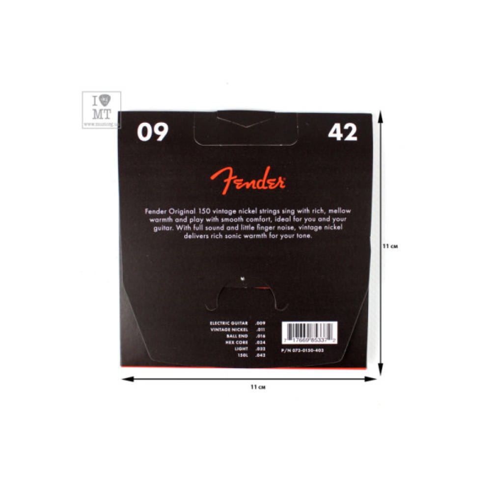 Струни для гітари Fender 150L Pure Nickel Guitar String (09-42) (A009795)
