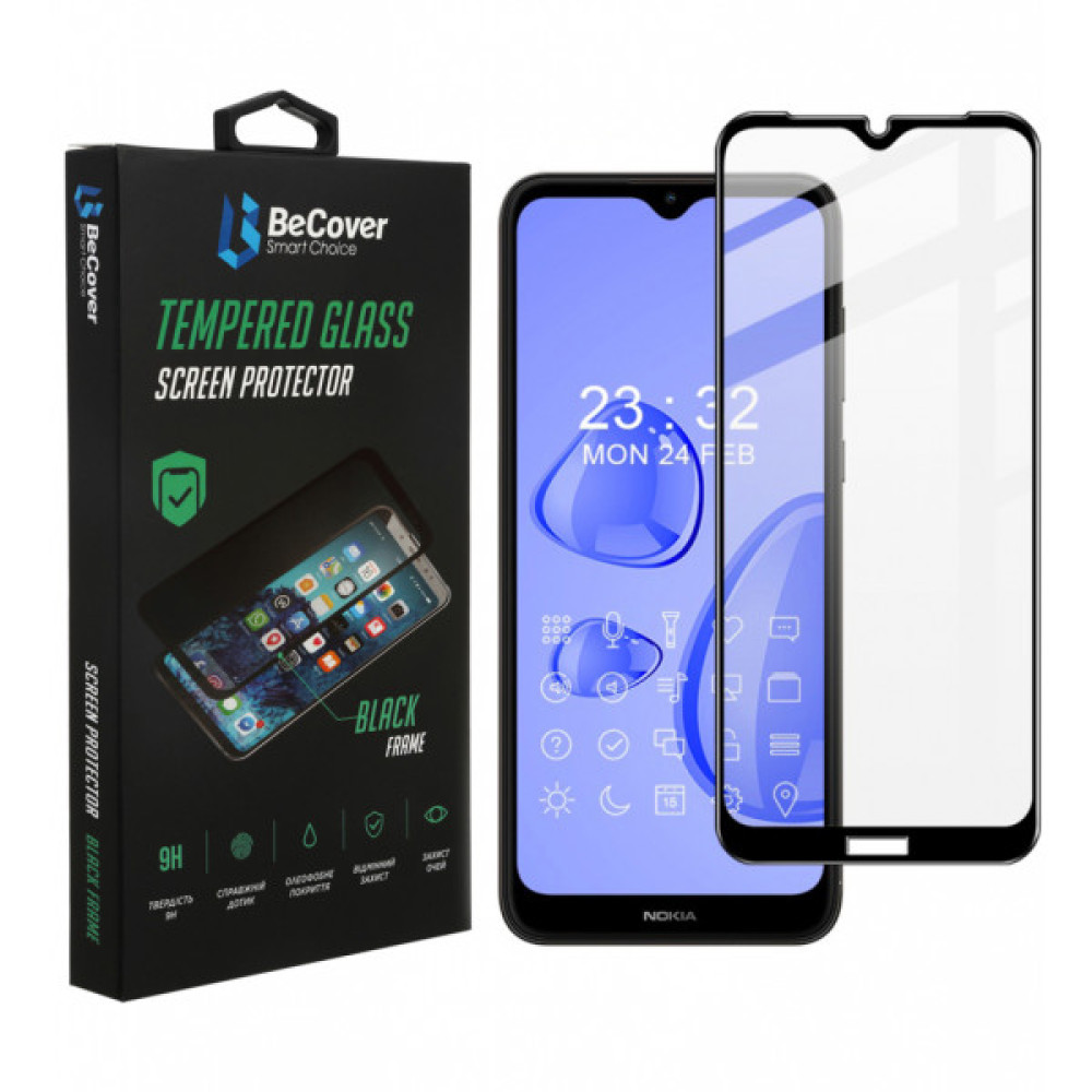Скло захисне BeCover Nokia C30 Black (706903) Скло захисне BeCover Nokia C30 Black (706903)