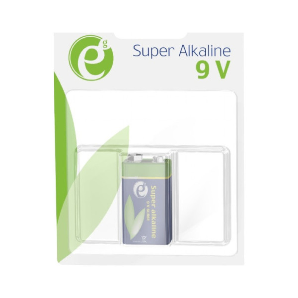 Батарейка EnerGenie Крона 6LR61 9V лужна 1шт (EG-BA-6LR61-01)
