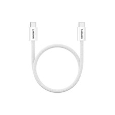 Дата кабель USB-C to USB-C 1.0m 60W Magnet Braided White Canyon (CND-CCMG60AB15W)