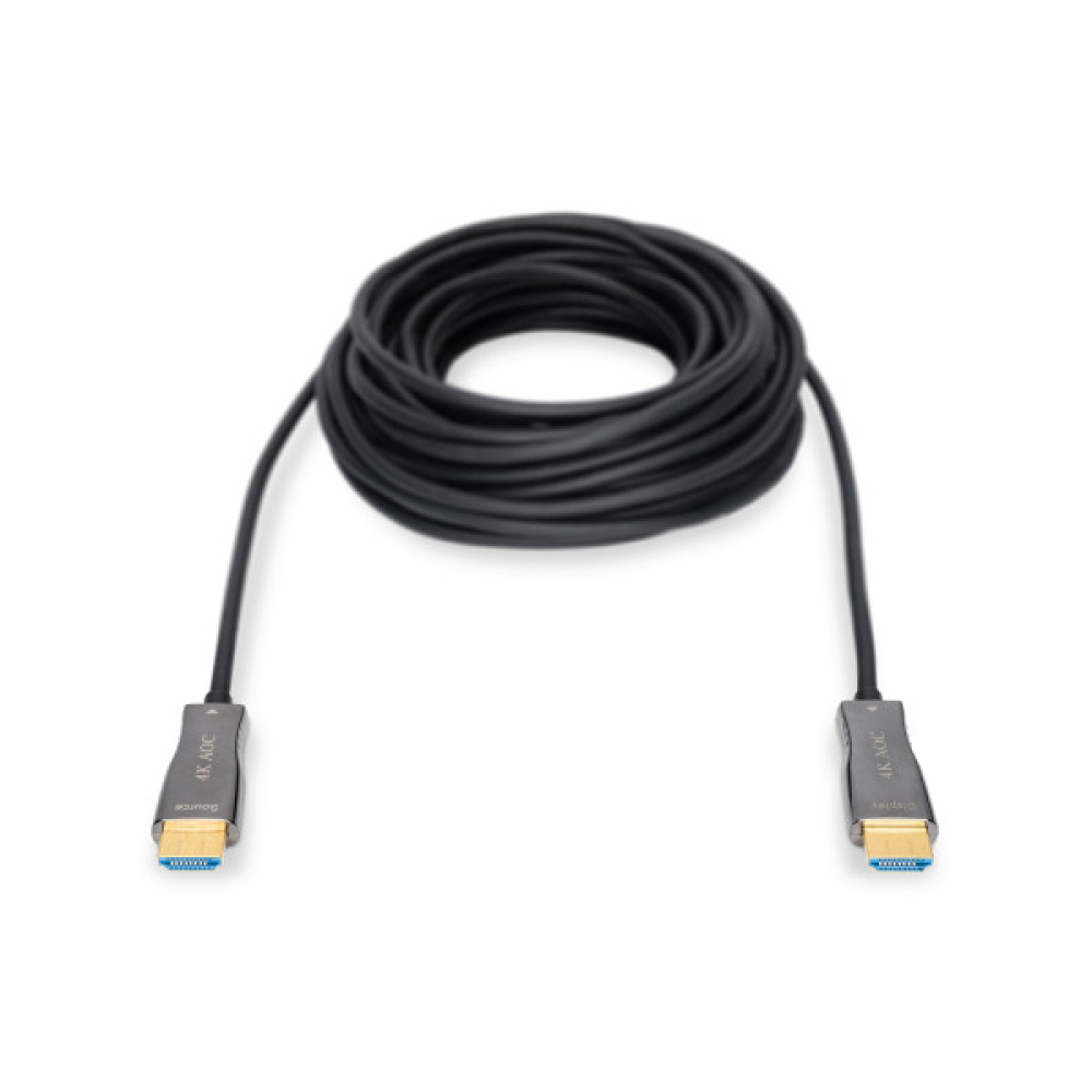 Кабель DIGITUS HDMI UHD 4K, AOC hybrid-fiber, type A M/M, 30м, чорний