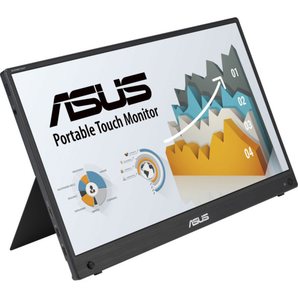 Монітор портативний Asus 15.6" ZenScreen MB16AMTR mHDMI, 2xUSB-C, MM, IPS, 7800mAh, Touch, Case