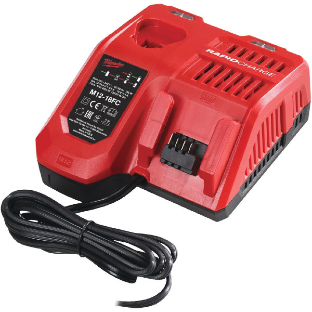 Зарядний пристрій Milwaukee M12-18FC TURBO, 12/18В, 1.01кг