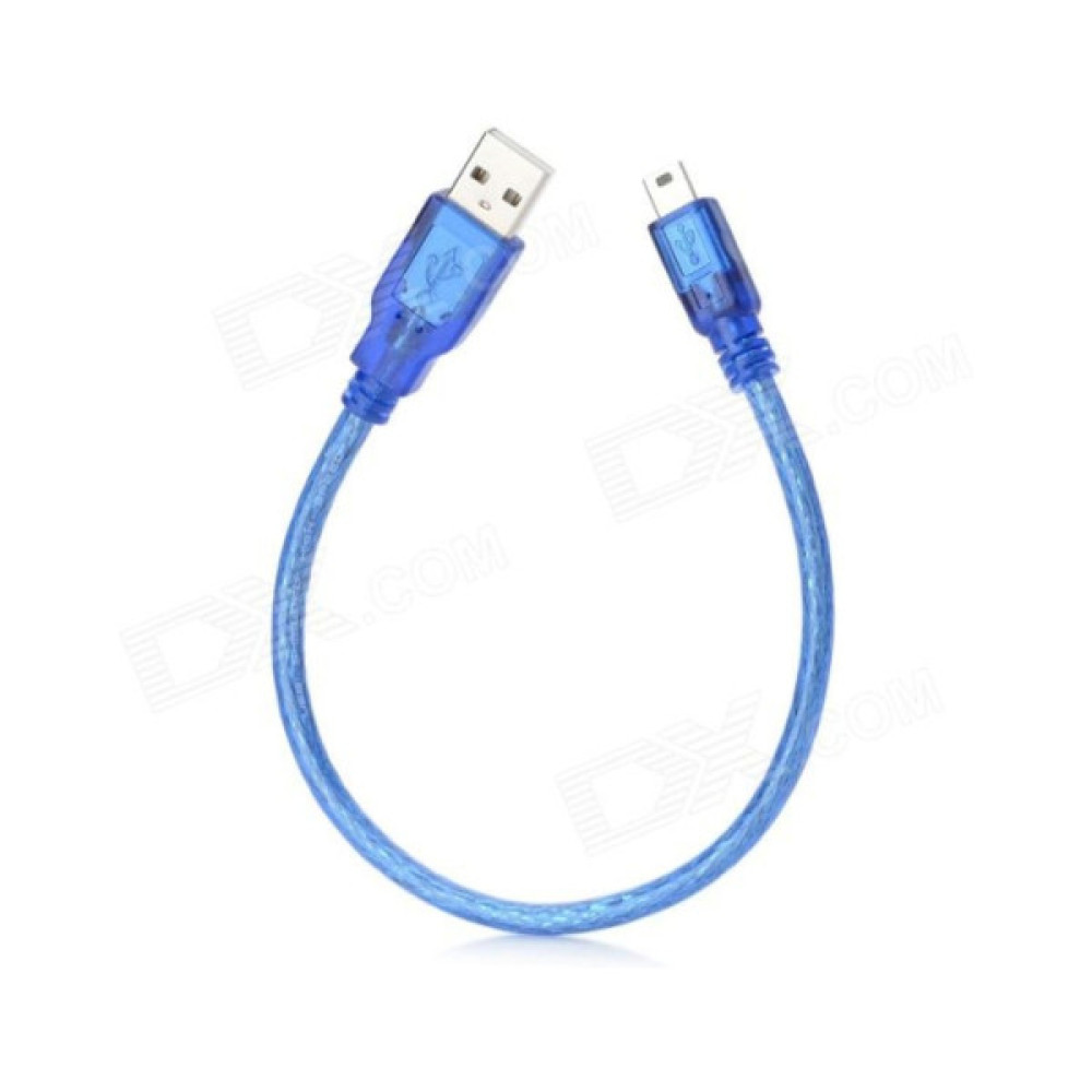 Дата кабель USB 2.0 AM to Mini 5P 0.3m blue Ritar (YT-C/AM-0.3MnBl/10336)