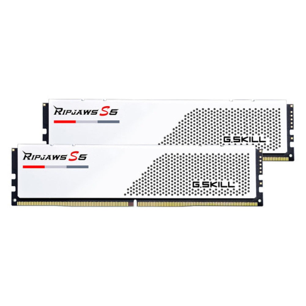 Модуль пам'яті для комп'ютера DDR5 32GB (2x16GB) 6400 MHz Ripjaws S5 Matte White G.Skill (F5-6400J3648F16GX2-RS5W)