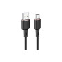 Дата кабель USB 2.0 AM to USB-C 1.2m 3A silicon black Acefast (6974316280767)