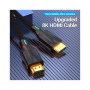 Кабель мультимедійний HDMI M to HDMI M 2.0m 8K60Hz cotton braided black Vention (AAUBH)