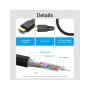 Кабель мультимедійний HDMI M to HDMI M 2.0m 8K60Hz cotton braided black Vention (AAUBH)