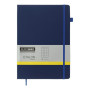 Книга записна Buromax Etalon 210x295 мм 96 аркушів в клітинку обкладинка зі штучної шкіри Синій (BM.294160-02)