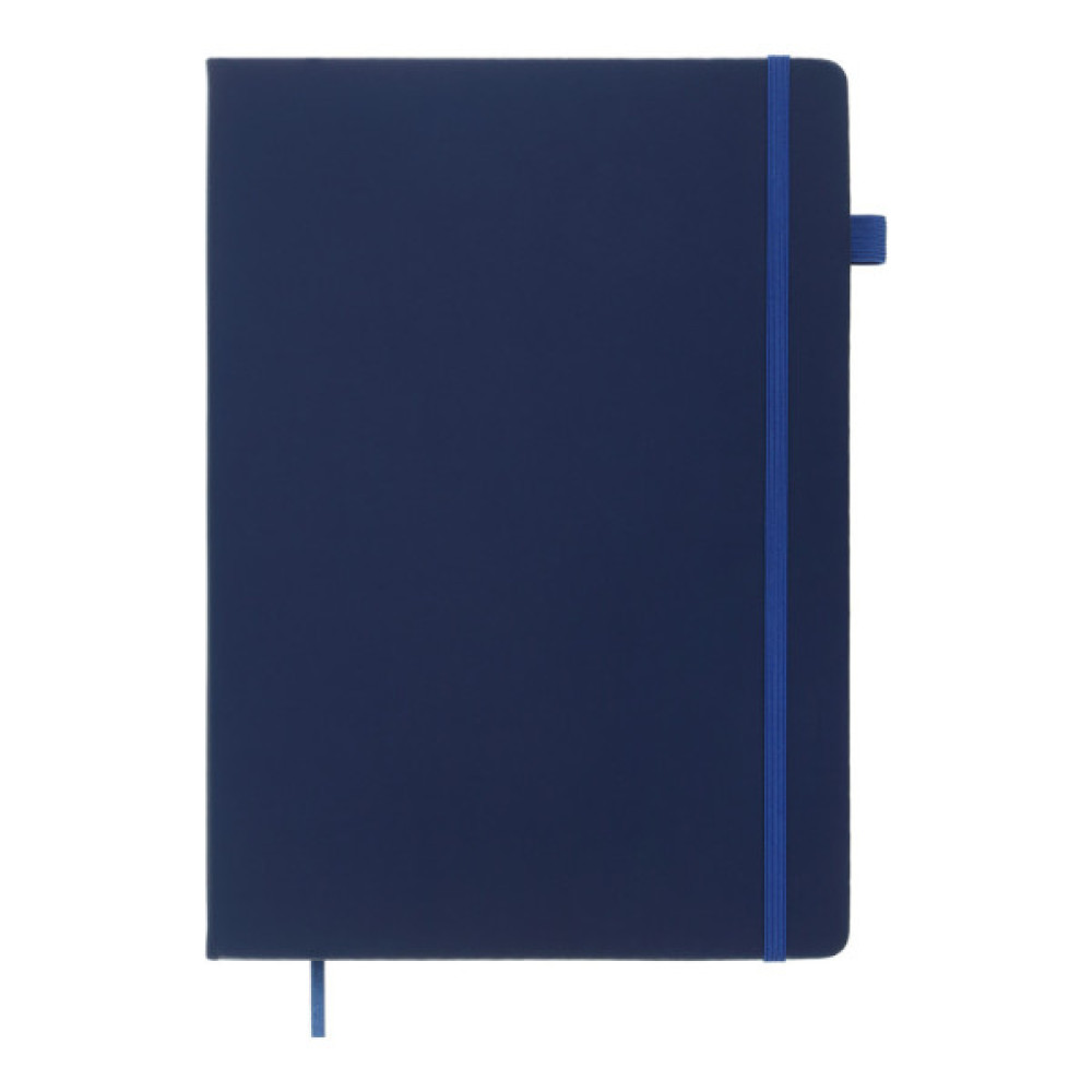 Книга записна Buromax Etalon 210x295 мм 96 аркушів в клітинку обкладинка зі штучної шкіри Синій (BM.294160-02)