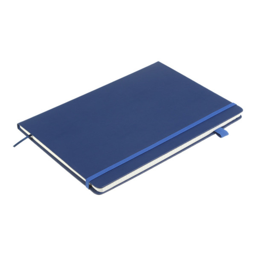 Книга записна Buromax Etalon 210x295 мм 96 аркушів в клітинку обкладинка зі штучної шкіри Синій (BM.294160-02)