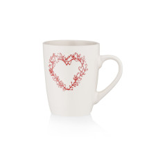Чашка Ardesto Heart, 320мл, кераміка, білий (AR3467W)
