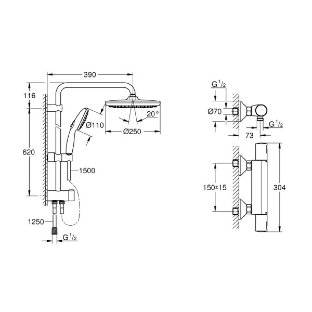 Змішувач Grohe QuickFix Start Black (UA303908T2)