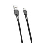 Дата кабель USB 2.0 AM to Lightning 1.0m 2.4A black XO (NB182-L-1-BK)
