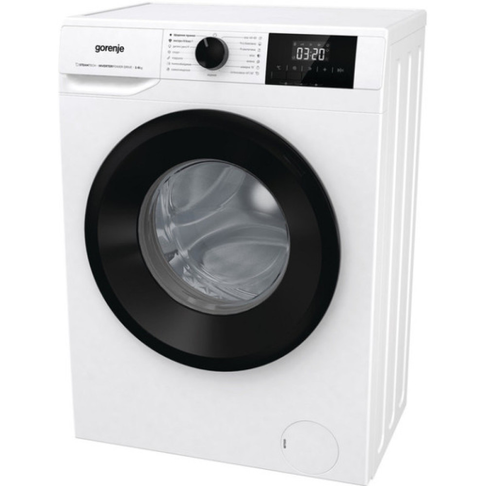 Пральна машина Gorenje фронтальна, 6кг, 1000, A+++, 43.5см, дисплей, пар, інвертор, білий
