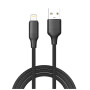 Дата кабель USB 2.0 AM to Lightning 1.0m 3A TPE embossed black ColorWay (CW-CBUL101-BK)