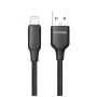 Дата кабель USB 2.0 AM to Lightning 1.0m 3A TPE embossed black ColorWay (CW-CBUL101-BK)
