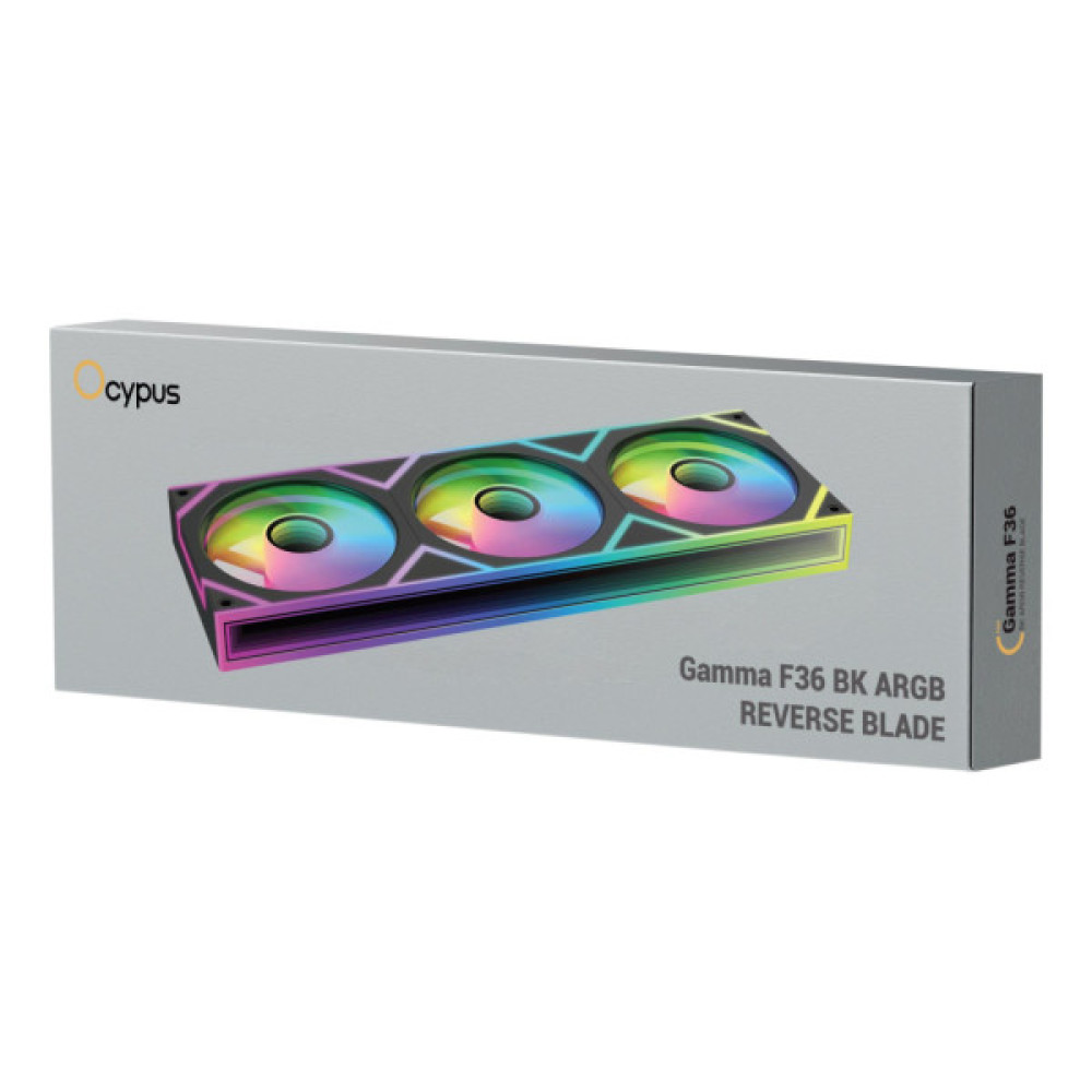 Кулер до корпусу OCYPUS GAMMA F36 ARGB REVERSE BLADE (GAMMA-F36-BK3AM001-GL)