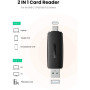 Зчитувач флеш-карт Ugreen USB-C + USB to TF/SD 3.0 CM304 black (80191)