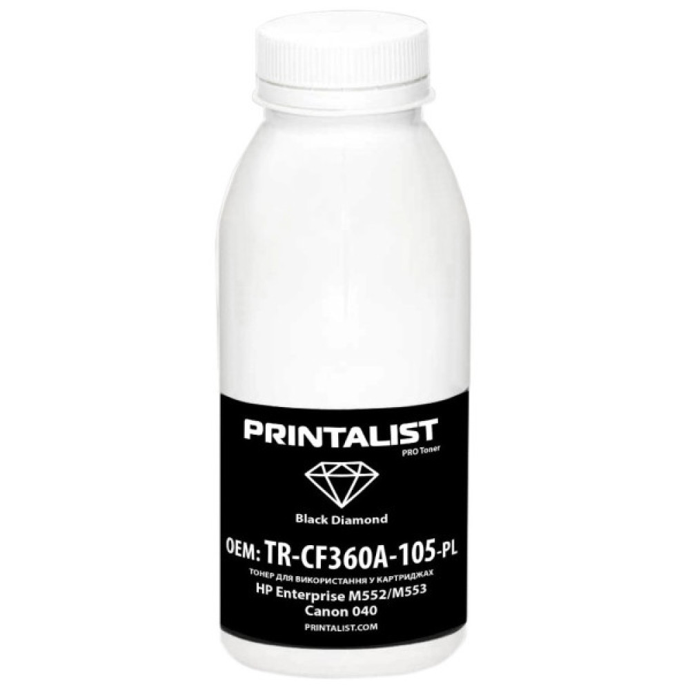 Тонер HP Enterprise M552/M553, Canon 040, 120г Black Printalist (TR-CF360A-105-PL)