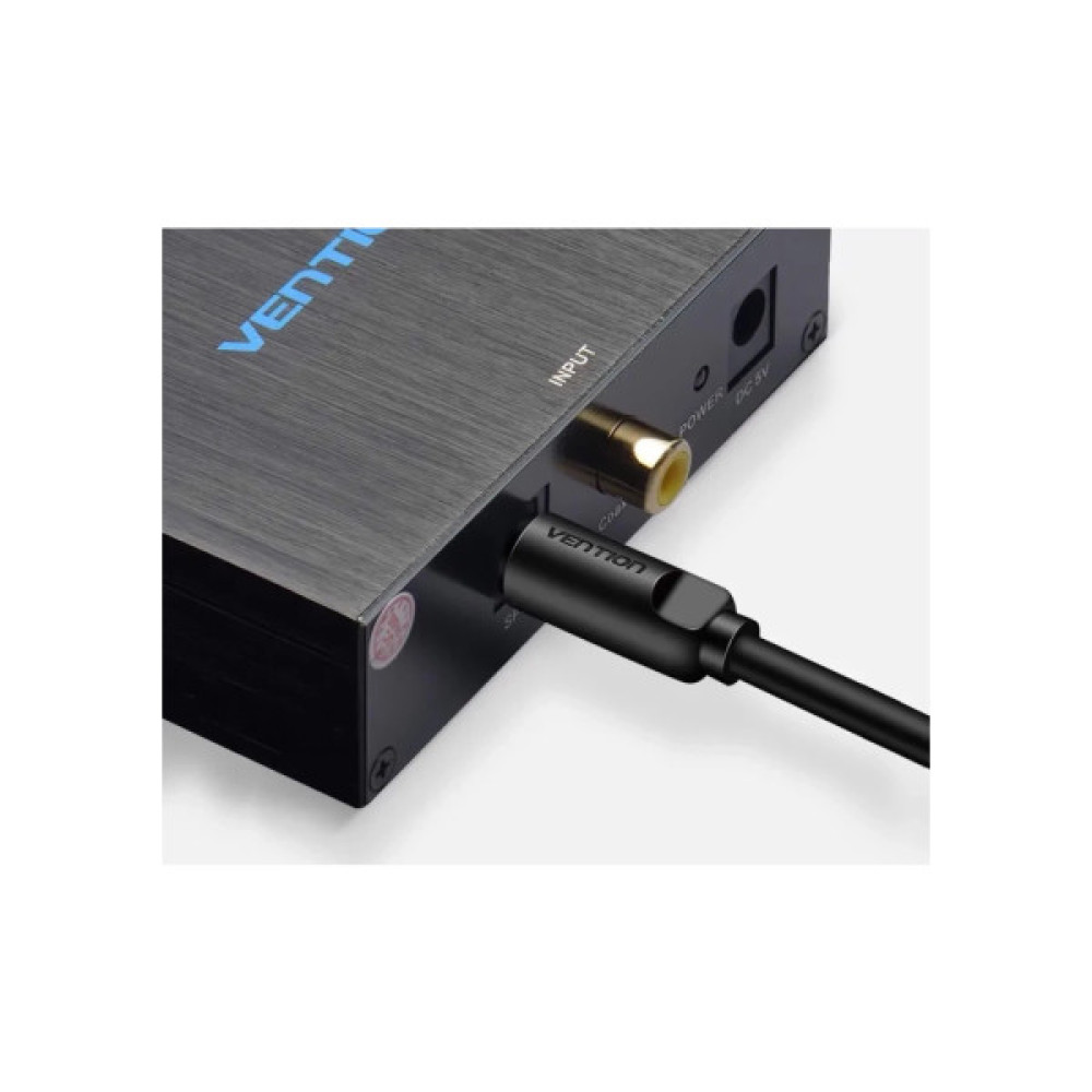 Кабель мультимедійний Optical Toslink 1.0m black Vention (BAEBF)