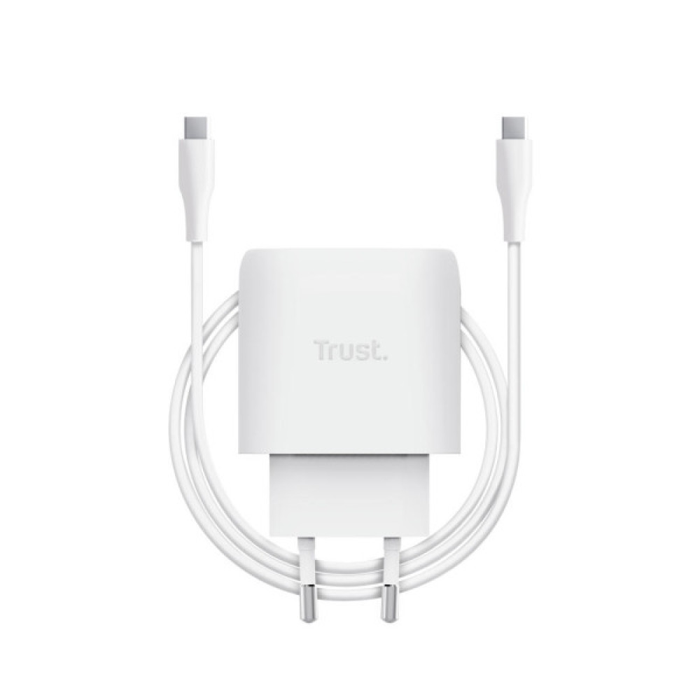 Зарядний пристрій Trust USB-C 45W GaN PD/PPS white (25522_TRUST)