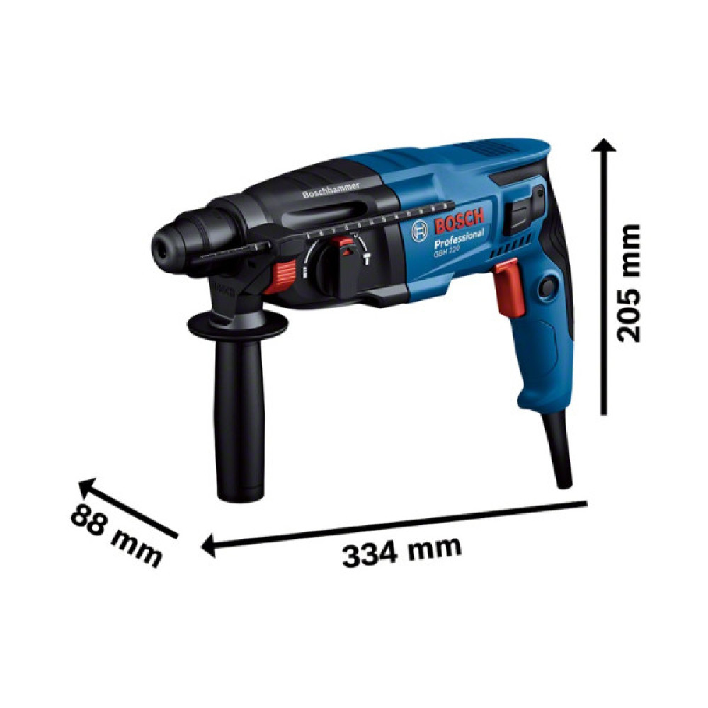 Перфоратор Bosch Professional GBH 220 SDS-plus 720Вт 2Дж 2.3кг