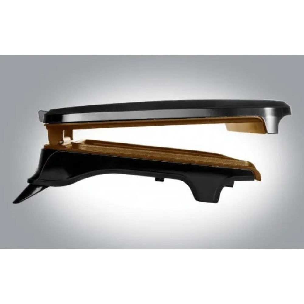 Гриль George Foreman притискний Fit Grill Copper Medium 1630Вт, темп. режимів-1, пластик, чорний