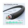Кабель мультимедійний 3.5mm M to 3.5mm M 3.0m (4pin) AV183 aluminum gray Ugreen (20785)