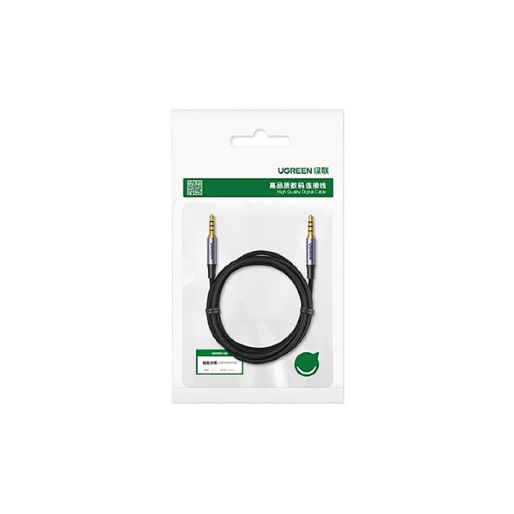 Кабель мультимедійний 3.5mm M to 3.5mm M 3.0m (4pin) AV183 aluminum gray Ugreen (20785)