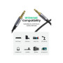 Кабель мультимедійний 3.5mm M to 3.5mm M 3.0m (4pin) AV183 aluminum gray Ugreen (20785)