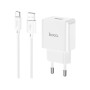 Зарядний пристрій HOCO C106A Leisure USB + cable USB to USB-C 10.5W White (6931474783912) Зарядний пристрій HOCO C106A Leisure USB + cable USB to USB-C 10.5W White (6931474783912)