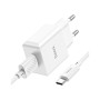 Зарядний пристрій HOCO C106A Leisure USB + cable USB to USB-C 10.5W White (6931474783912) Зарядний пристрій HOCO C106A Leisure USB + cable USB to USB-C 10.5W White (6931474783912)