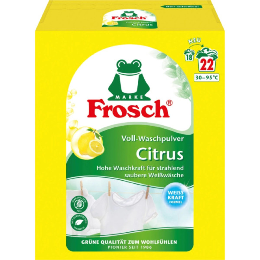 Пральний порошок Frosch Цитрус 1.45 кг (4001499960260/4001499969522)