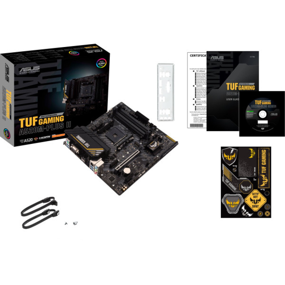 Материнcька плата ASUS TUF GAMING A520M-PLUS II sAM4 A520 4xDDR4 HDMI DP D-Sub mATX