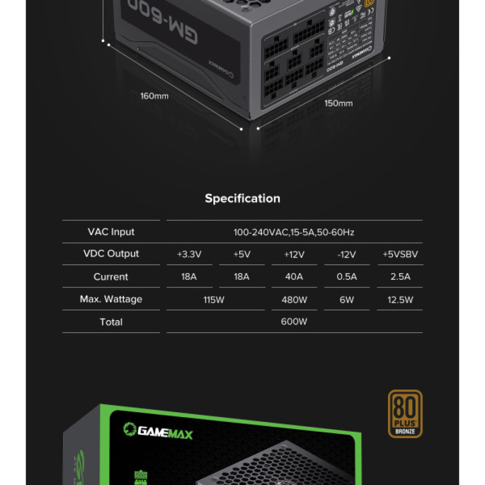 GAMEMAX GM-600 Modular