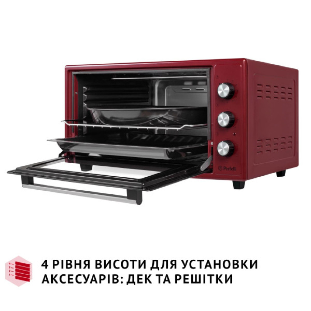 Електропіч Perfelli TRIMO 48 RED