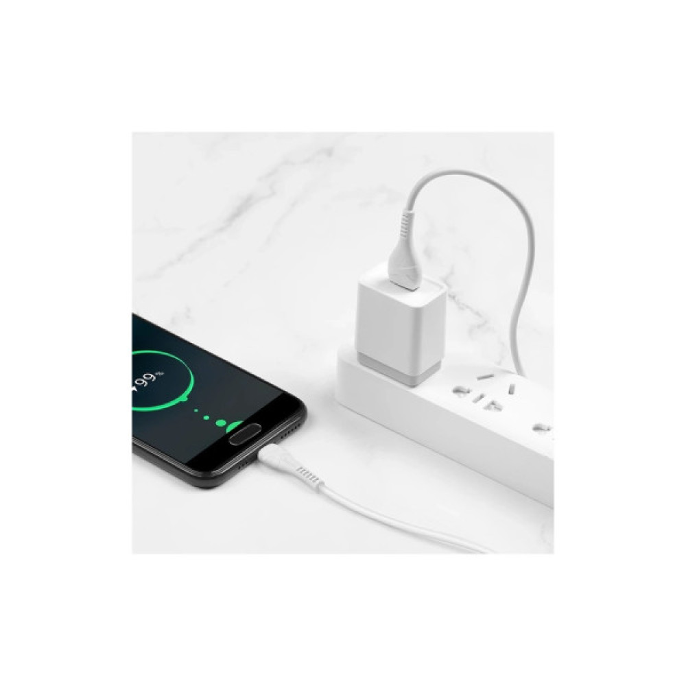 Дата кабель USB 2.0 AM to USB-C 1.0m 3A X37 white HOCO (6931474710512)