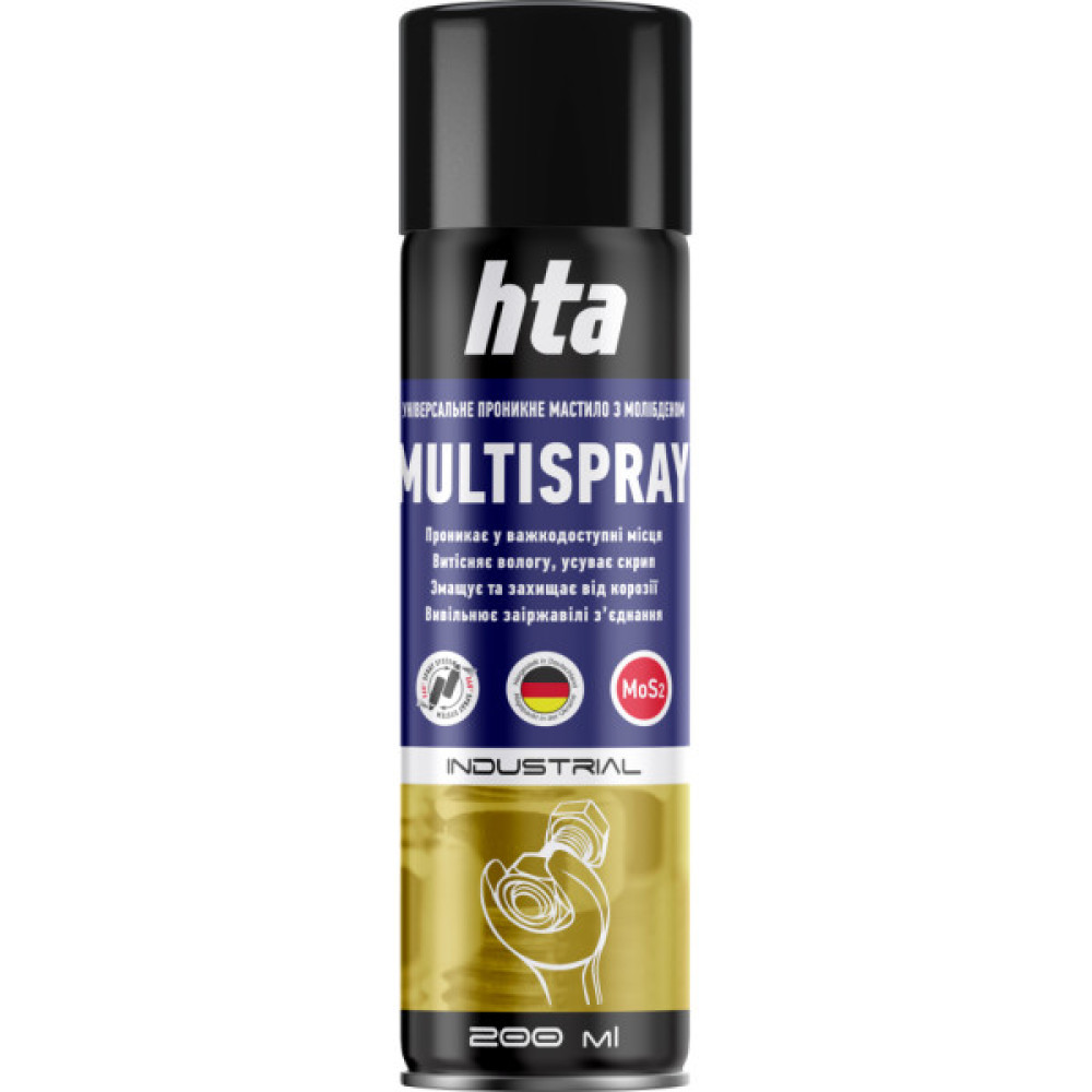 Мастило автомобільне HTA MULTI SPRAY MoS2 200 мл (HTA5172)