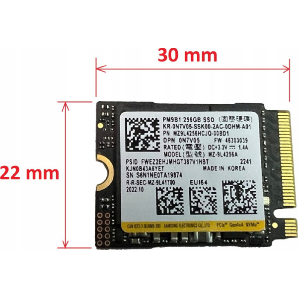 Накопичувач SSD M.2 2230 256GB Samsung (MZ9L4256HCJQ-00BD1)