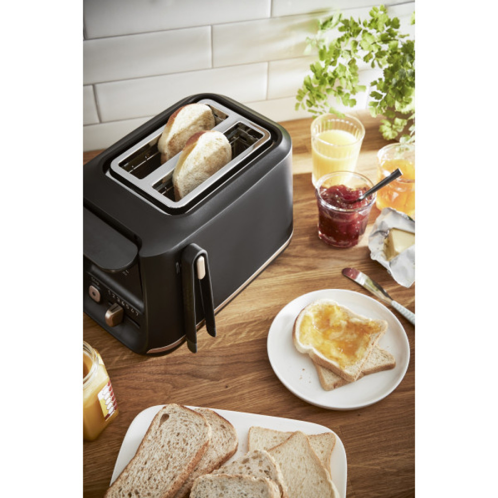 Тостер Tefal Includeo 850Вт, розморожування, щипці, термопластик, чорний