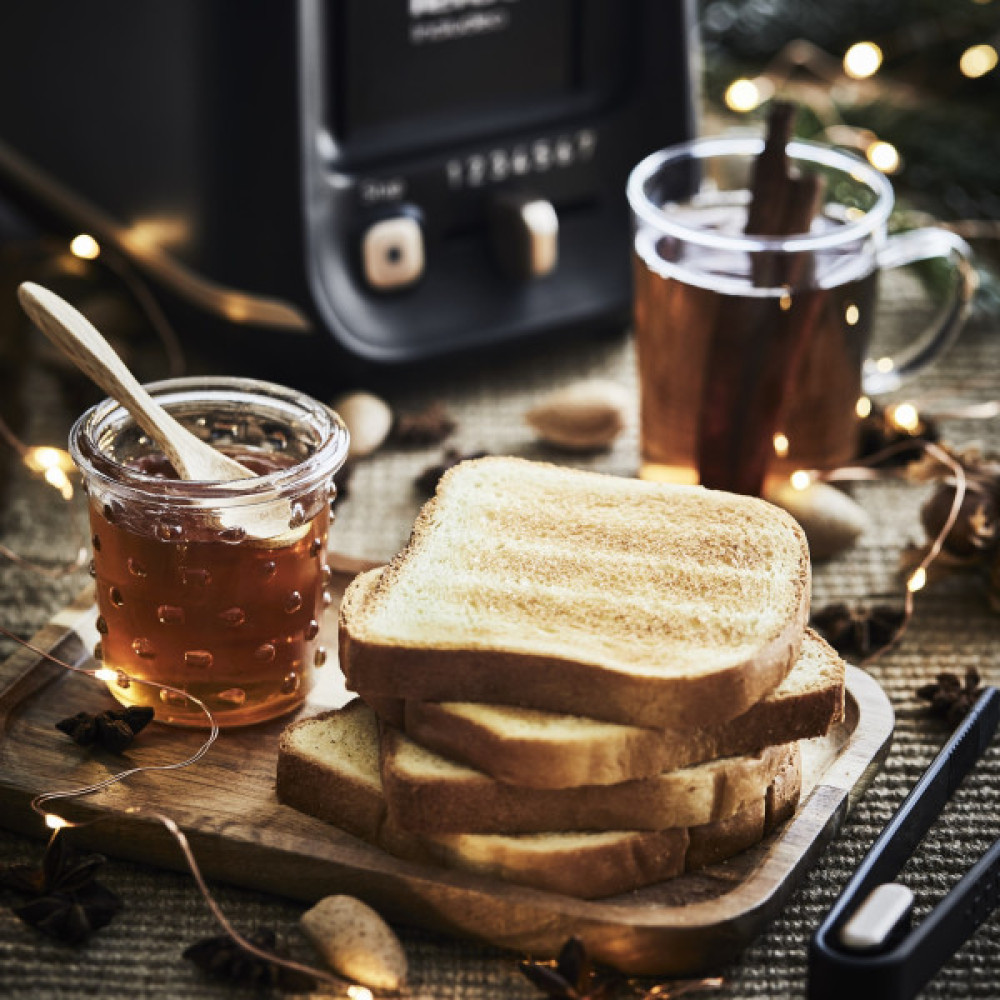 Тостер Tefal Includeo 850Вт, розморожування, щипці, термопластик, чорний