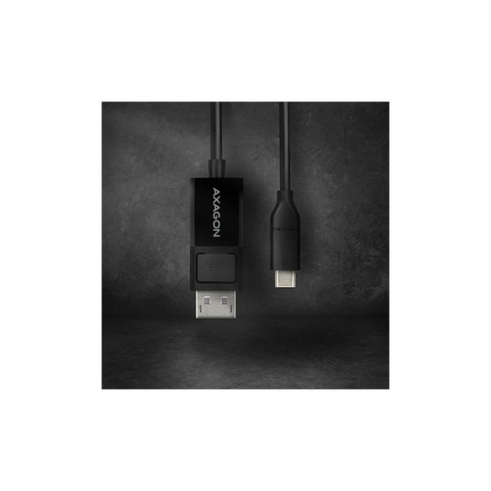 Кабель мультимедійний USB-C to DisplayPort M 1.8m 4K60Hz black AXAGON (RVC-DPC)