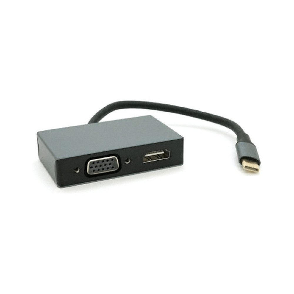 Концентратор Voltronic USB-C 2-in-1 HDMI + VGA 0.23m silver (YT-HTC2in1)