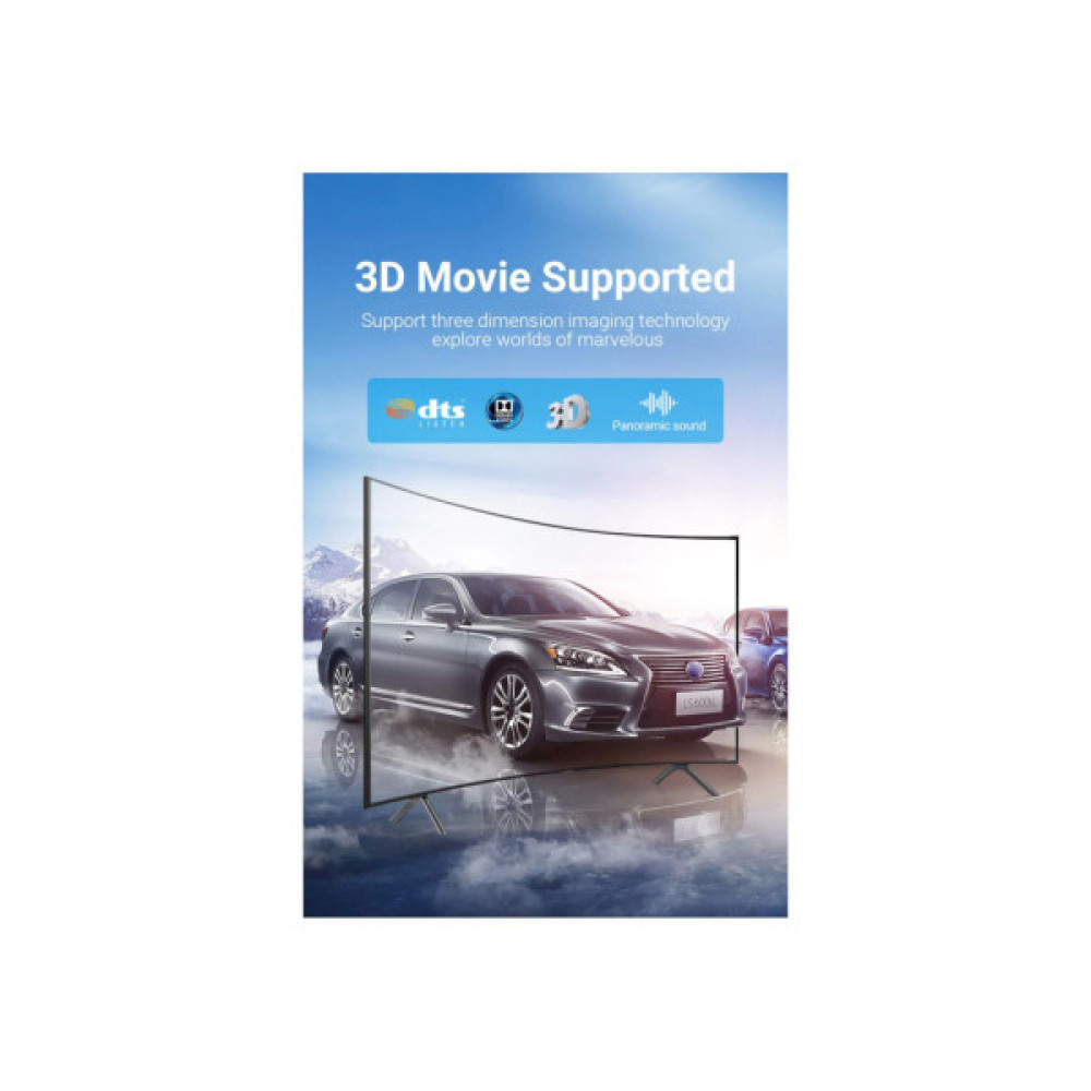 Кабель мультимедійний HDMI M to HDMI M 2.0m V2.1 8K60Hz silver VENTION (ALCIH)