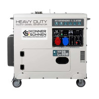 Генератор дизельний Konner&Sohnen KS 9200HDES-1/3 ATSR (EURO V),230/400В,6.5/6.0кВт,7.5/7.0кВт,1/3Фази, АВР(ATS), електростартер, 168кг