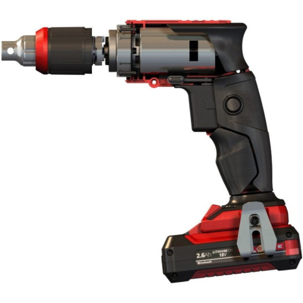 Шурупокрут для гіпсокартону акумуляторний Einhell TE-DY 18 Li - Solo 18В 15Нм 0-4000об/хв 1кг кейс без АКБ та ЗП