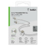 Кабель Belkin USB-C > USB-C заряджання/синхронізації 60Вт PD, 1м, плетений, силіконовий, з ремінцем на магніті, білий