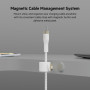 Кабель Belkin USB-C > USB-C заряджання/синхронізації 60Вт PD, 1м, плетений, силіконовий, з ремінцем на магніті, білий